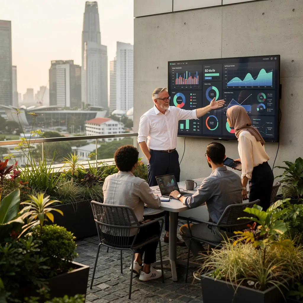 Professional business solutions illustration